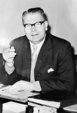 Burgemeester De Bekker van Gemert in 1950